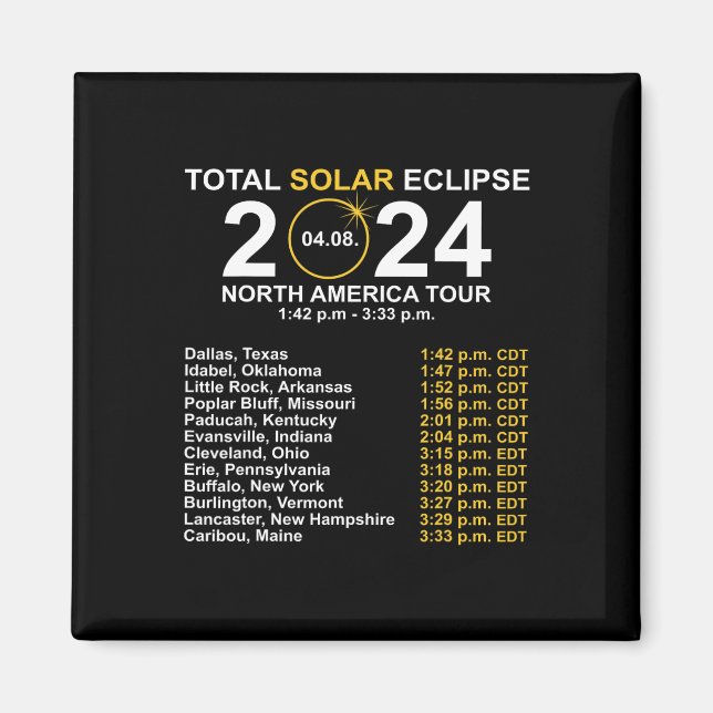 Gesamter Sonnenstrahl 8. April Pfad des Eclipse Magnet (Vorne)