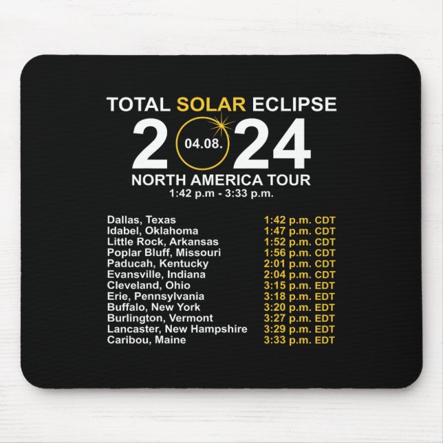 Gesamter Sonnenstrahl 8. April Pfad des Eclipse Mousepad (Vorne)