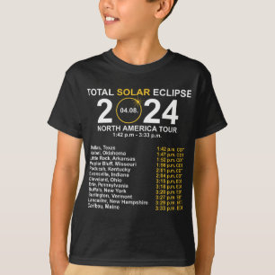 Gesamter Sonnenstrahl 8. April Pfad des Eclipse T-Shirt