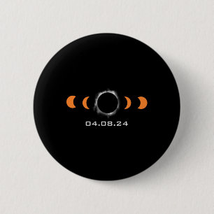 Gesamter Sun Eclipse Solar 8. April 2024 Pfad des Button