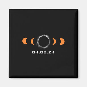Gesamter Sun Eclipse Solar 8. April 2024 Pfad des  Magnet