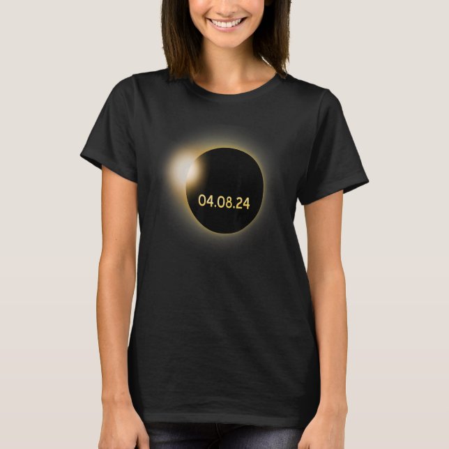 Gesamtes Solar-Eclipse 2024 für Astronomie T-Shirt (Vorderseite)