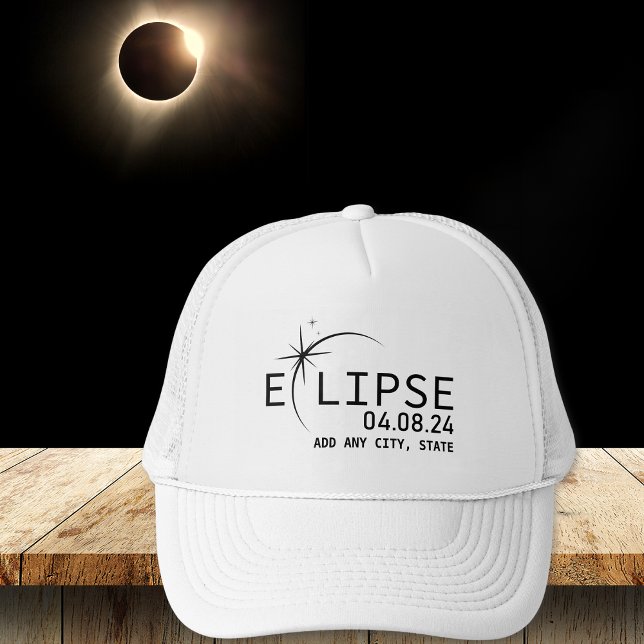 Gesamtes Solar-Eclipse 2024 Optionale benutzerdefi Truckerkappe (Von Creator hochgeladen)