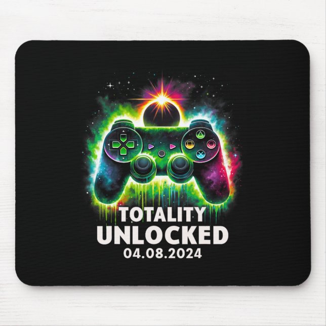 Gesamtes Solar Eclipse 2024 Videospiel farbig 1 Mousepad (Vorne)