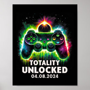 Gesamtes Solar Eclipse 2024 Videospiel farbig 1 Poster