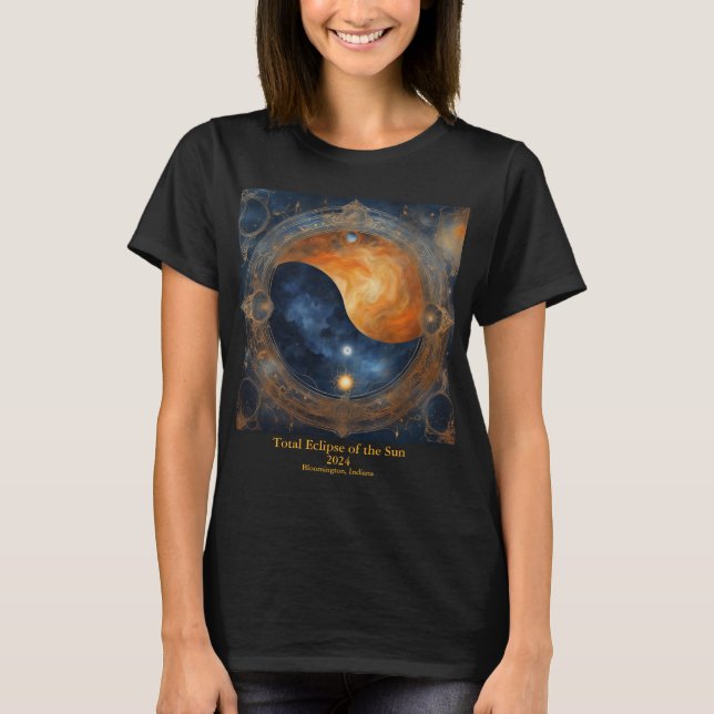 Gesamtes Solar-Eclipse 2 Seite IHRES Textes Mystis T-Shirt (Vorderseite)