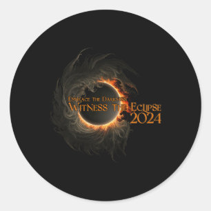 Gesamtes Solar-Eclipse-Shirt 8. April verkörpert D Runder Aufkleber