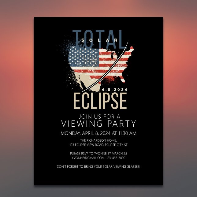 Gesamtes Solar Eclipse USA Karte Party anzeigen (Add your event details to customize your Total Eclipse Viewing Party)
