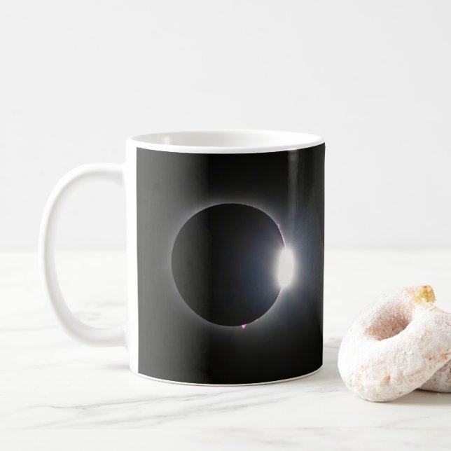 Gesamtes Solarelien 8. April 2024 Kaffeetasse (Mit Donut)
