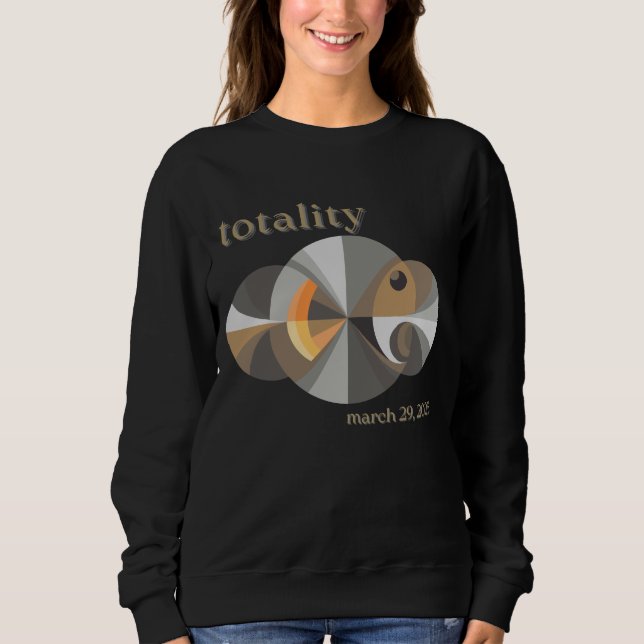 Gesamtes solares Eclipse 2025 minimalistisches Des Sweatshirt (Vorderseite)