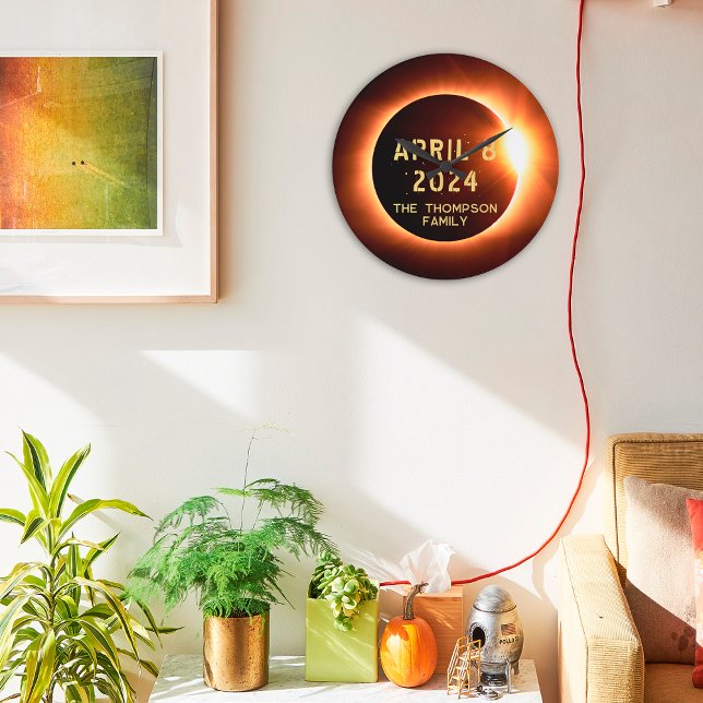 Gesamtes Solarkollektiv 8. April 2024 Personalisie Große Wanduhr (Von Creator hochgeladen)