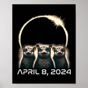 Gesamtes Solarzellen-Shirt 2024 Opossum im Astrono Poster