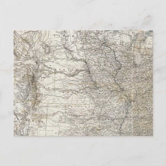 Gesamtkarte der USA Postkarte (Vorderseite)