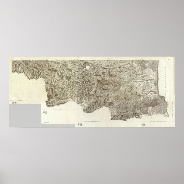 Gesamtkarte Frankreichs Poster (Vorne)