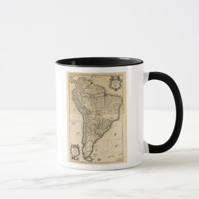 Gesamtkarte Südamerikas Tasse (Rechts)