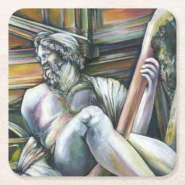 Gesamtkunstwerk Rechteckiger Pappuntersetzer (Vorderseite)