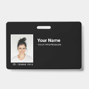 GesamtSchwarz Mitarbeiter Foto Bar oder Qr Code Lo Ausweis