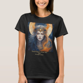 Gesamtsolare Eclipse Goddess Crown 2 Seiten T-Shirt