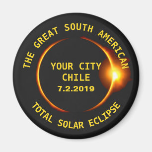 Gesamtsolareklipse-Chile 2019 Südamerika Magnet