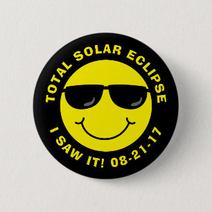 Gesamtsolareklipse cooles Emoji stellen gegenüber Button