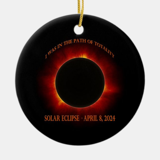 Gesamtsolares Eclipse Keramik Ornament (Vorne)
