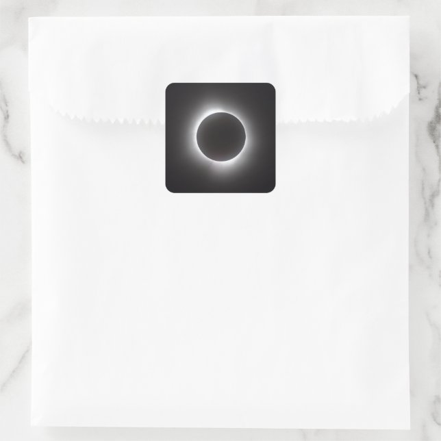 Gesamtsolares Eclipse Quadratischer Aufkleber (Tasche)