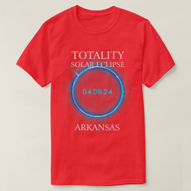 Gesamtsolariserie 2024 Arkansas 040824 Astronomie T-Shirt (Design vorne)