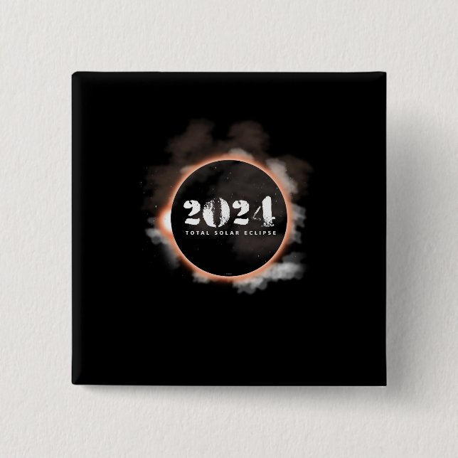 Gesamtsolarmond, der jährlichen Eklipse-Mond in Button (Vorderseite)