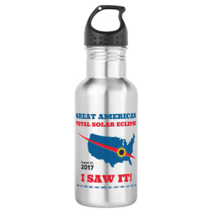 GesamtSonnenfinsternis - 2017 - ich sah sie! Edelstahlflasche
