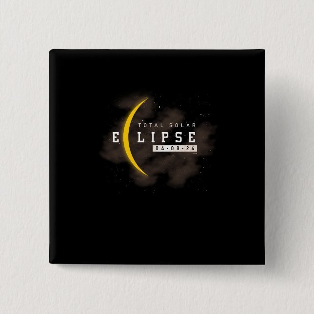 GesamtSonnenfinsternis Annularity Eklipse-Mond Button (Vorderseite)