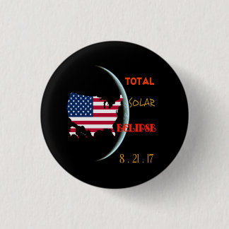 GesamtSonnenfinsternis knöpft am 21. August USA Button