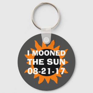 GesamtSonnenfinsternis Mooned ich den lustigen Sun Schlüsselanhänger