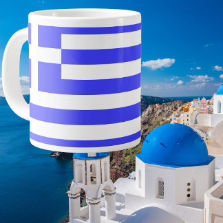 Gesamtwert der griechischen Flagge Jumbo-Tasse