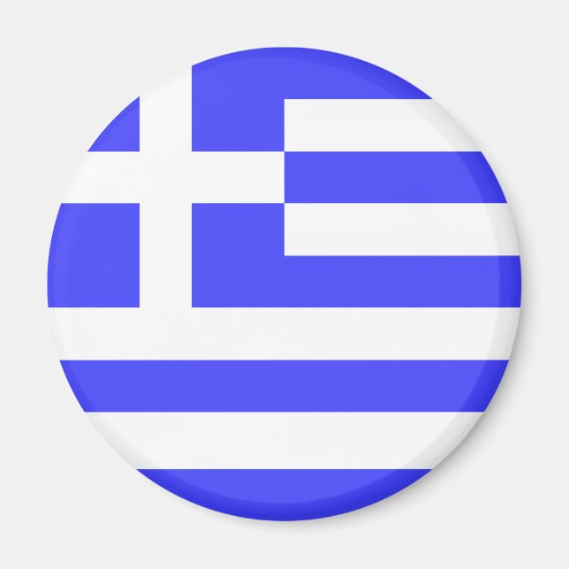 Gesamtwert der griechischen Flagge Magnet (Vorne)