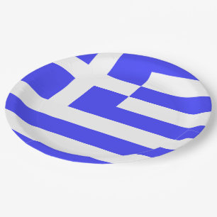 Gesamtwert der griechischen Flagge Pappteller
