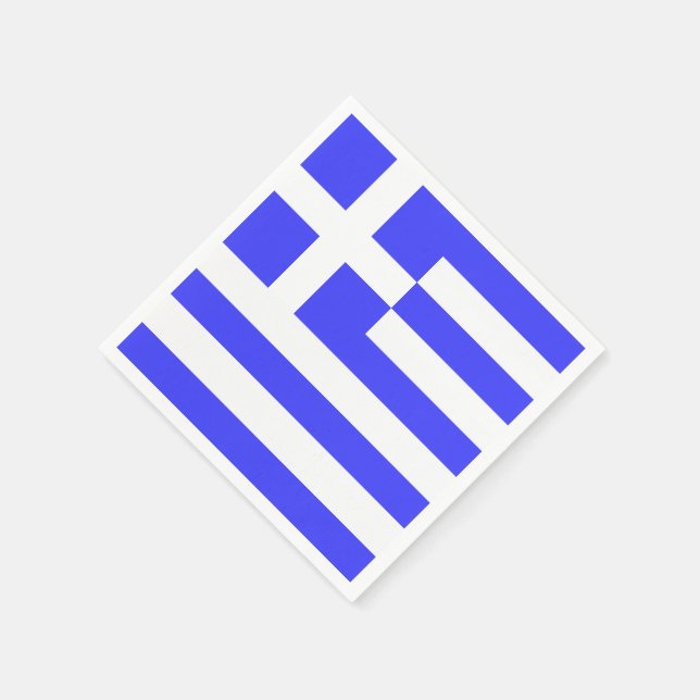 Gesamtwert der griechischen Flagge Serviette (Ecke)