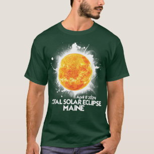 Gesamtwert MAINE 2024 Gesamter Solar-Eclipse-T - S T-Shirt