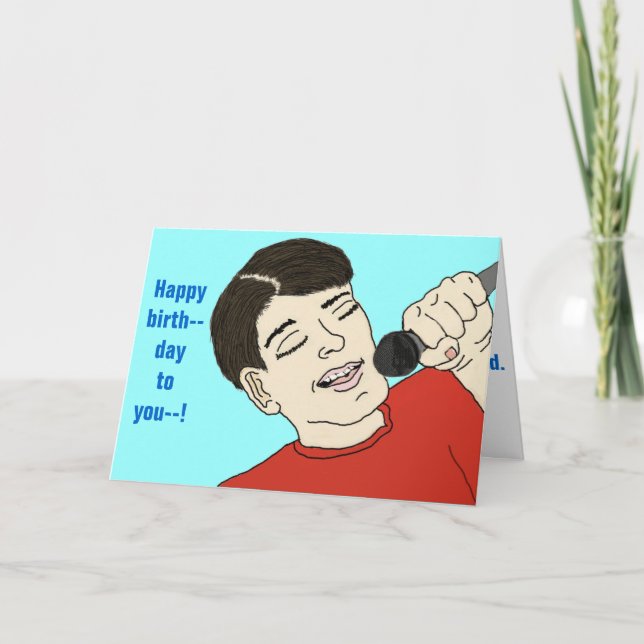 Gesang Geburtstagslied Karte (Vorderseite)