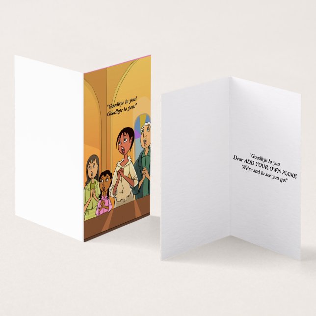 Gesang gemeinsam Auf Wiedersehen individuell angep (Innenseite und Außenseite)