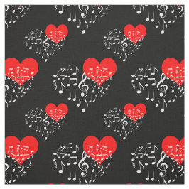 Gesang Herz Muster. Weiße Hinweise, schwarzer Hint Stoff
