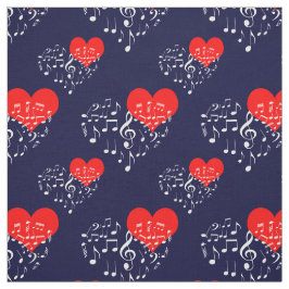 Gesang Herz Muster. Weiße Notizen, Hintergrund der Stoff