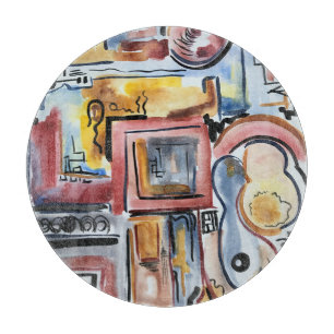 Gesang in der Küche bemalt moderne Kunst Schneidebrett