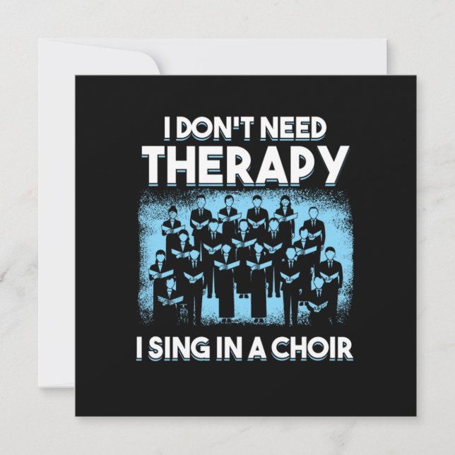 Gesang in einer Chortherapie Chormusikchor Gif Einladung (Vorderseite)