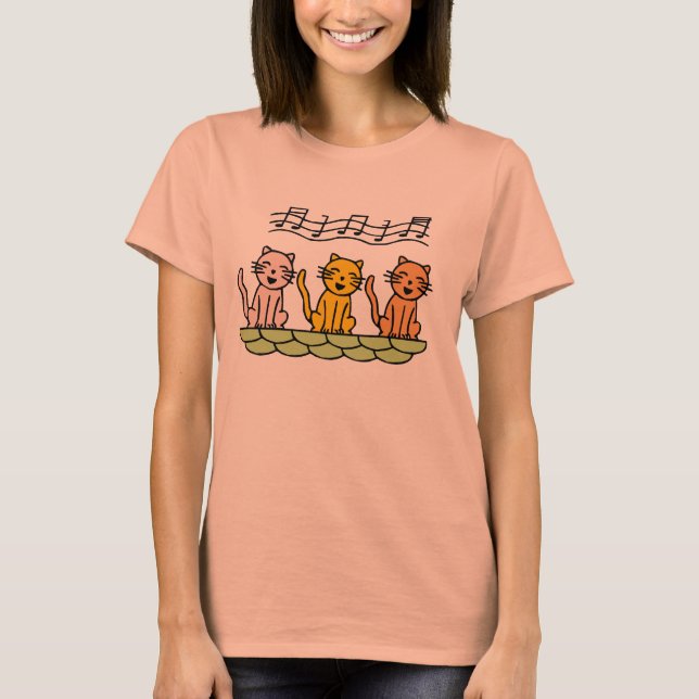 Gesang-Katzen T-Shirts und Geschenke (Vorderseite)