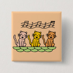 Gesang-Katzen T-Shirts und Geschenke Button