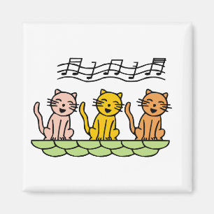 Gesang-Katzen T-Shirts und Geschenke Magnet
