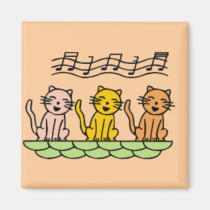 Gesang-Katzen T-Shirts und Geschenke Magnet