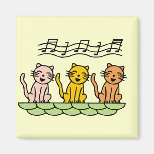 Gesang-Katzen T-Shirts und Geschenke Magnet