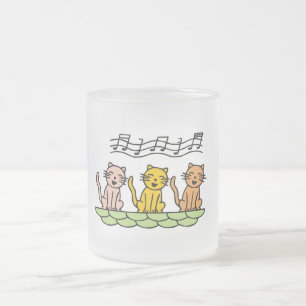Gesang-Katzen T-Shirts und Geschenke Mattglastasse