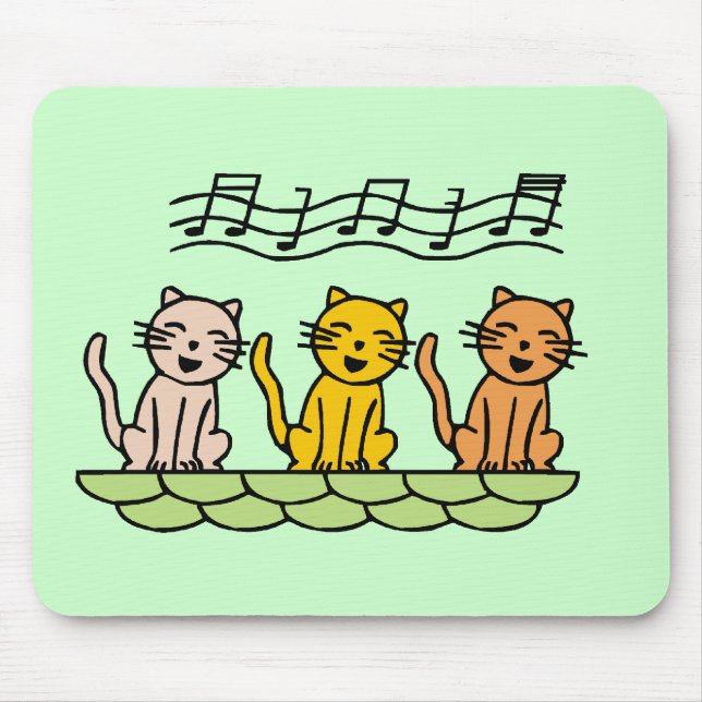 Gesang-Katzen T-Shirts und Geschenke Mousepad (Vorne)